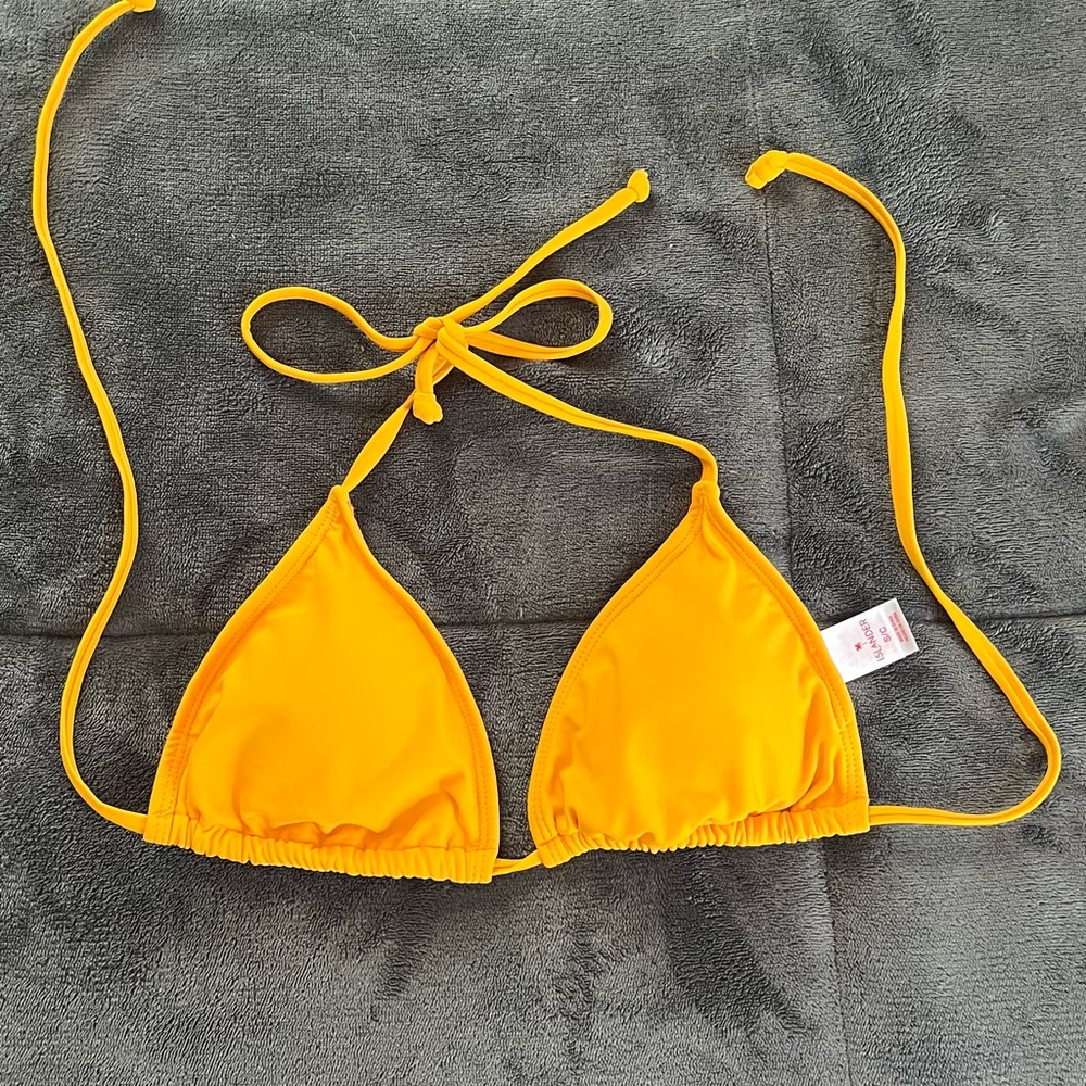 Women’s Yellow Triangle Bikini Top